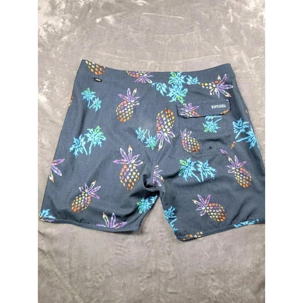 Rip Curl Mirage Mens Board Shorts Swim Trunks‎ Blue Pineapples Size 36